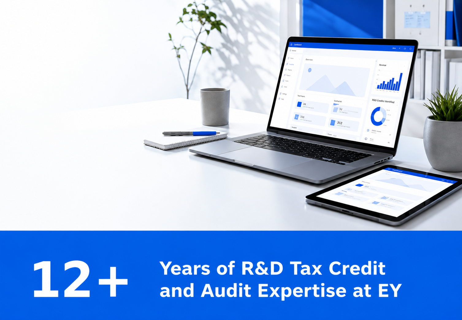 R&D tax credit workspace with experience highlight